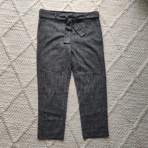 Ann Taylor Navy/White Textured Tie Waist Pants (12)